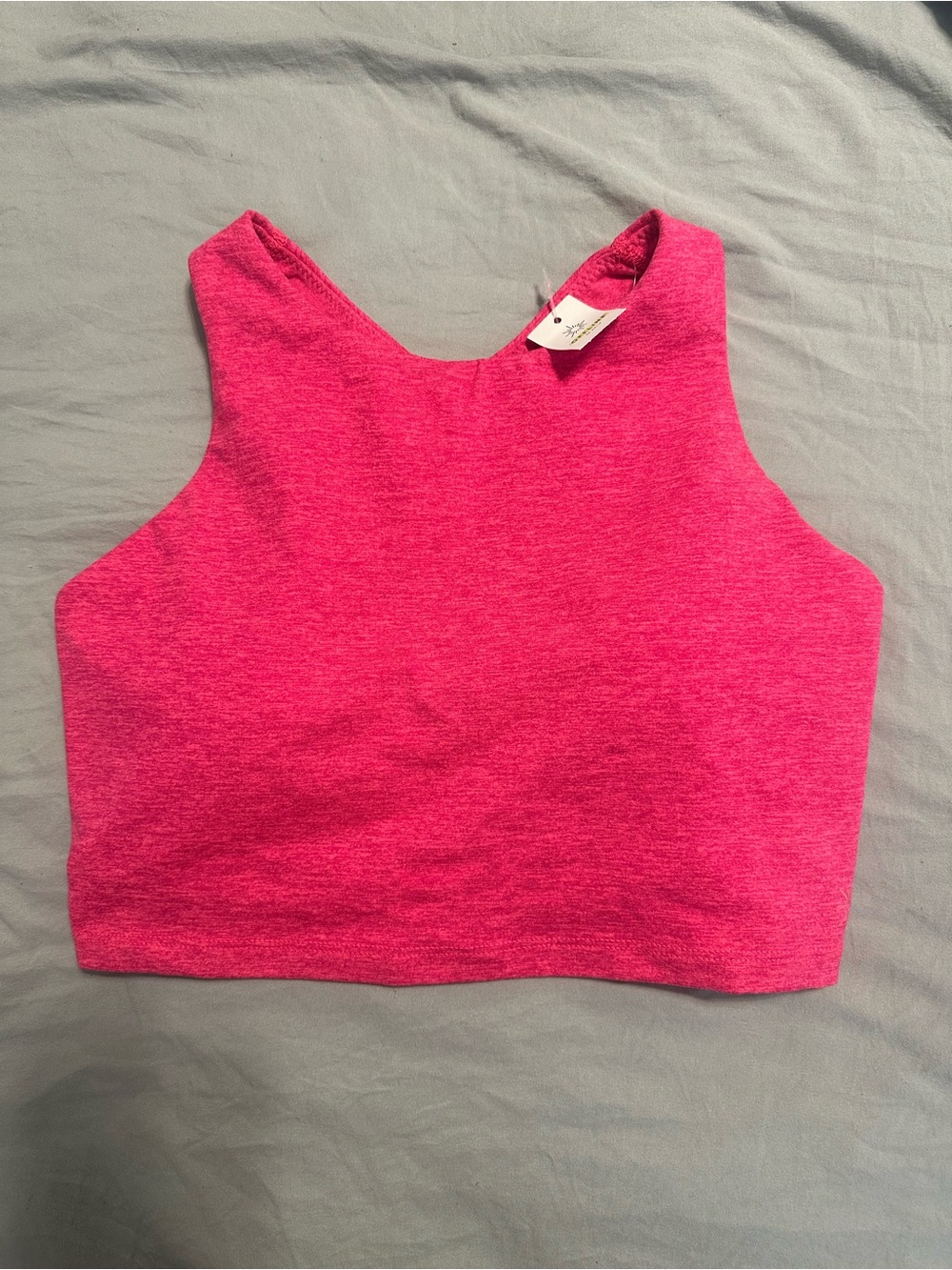 Aerie Hot Pink Highneck Racerback Sports Bra
